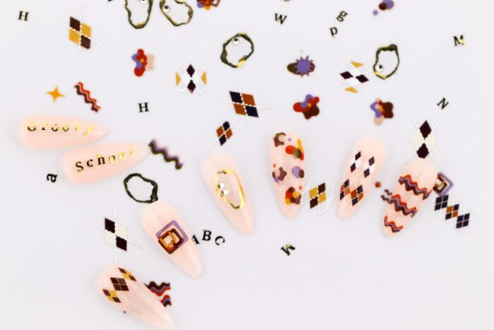 Collection de Stickers "Groovy School" - Le Kit 4 Planches Rétro Ultime