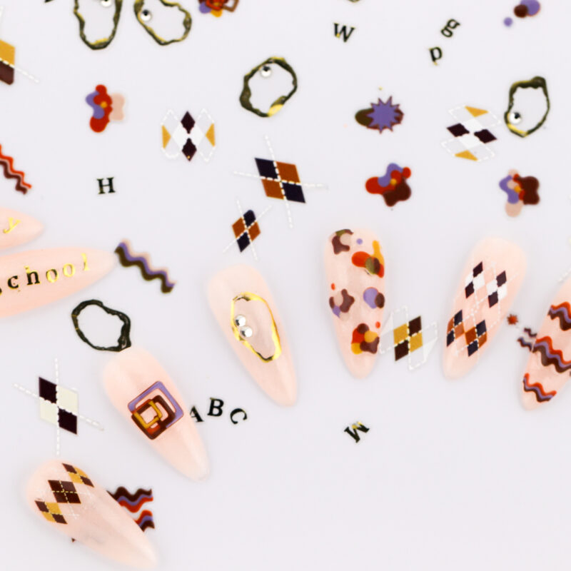 Collection de Stickers "Groovy School" - Le Kit 4 Planches Rétro Ultime