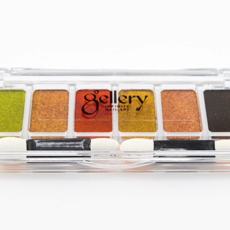 Palette Chrome "Groovy School" - 6 Poudres Métalliques Rétro